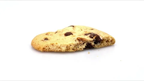 Chocolate Cookie Being Eaten Stop Motion Stock Footage