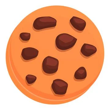 Chocolate cookie icon cartoon vector. Cocoa piece イラスト素材
