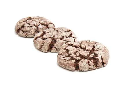 Chocolate cookie isolated Stock Photos