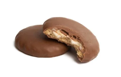 Chocolate cookie isolated Stock Photos