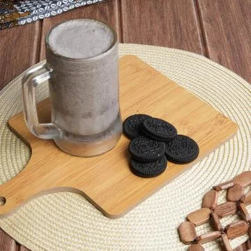 Chocolate Cookie Milkshake Stock Photos