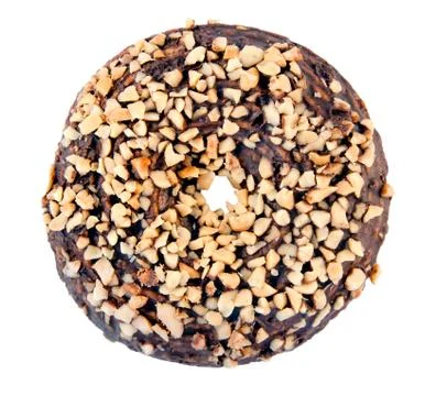 Chocolate cookie with nuts Stock Photos