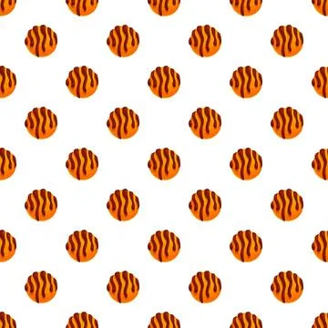 Chocolate cookie pattern repeating sweet treat background Stock Illustration