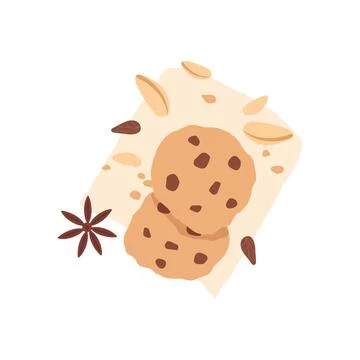 Chocolate cookies. Choco cookie icon. Vector illustration Stock Illustration