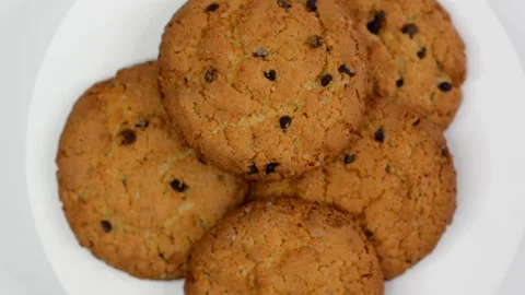 Chocolate cookies Stock Footage 164278581