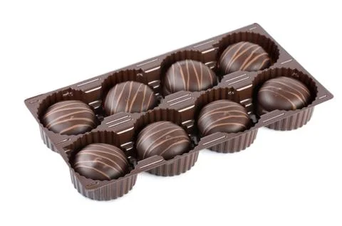 Chocolate cookies in package Stock Photos