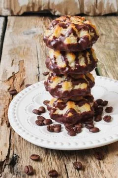 Chocolate cookies Stock Photos