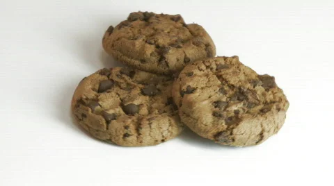 Chocolate cookies rotate Video stock 378341