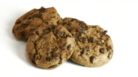 Chocolate cookies rotating Stock Footage 280191