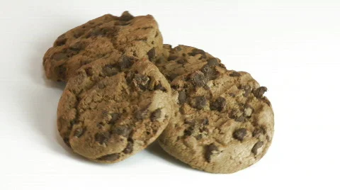 Chocolate cookies rotating Stock Footage 286801