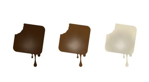 Chocolate cookies in the shape of a square. Stockillustratie