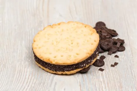 The chocolate cookies on the table Foto stock
