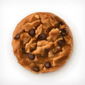 Chocolate cookies, vector icon Stock Illustration