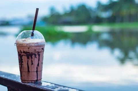 The chocolate cool Blur background river. Stock Photos
