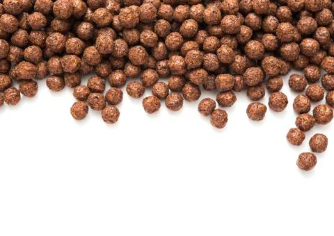 Chocolate corn balls Stock Photos