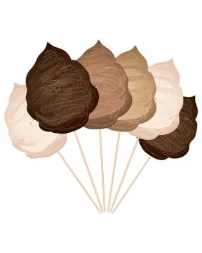 Chocolate cotton candy Illustrazione stock