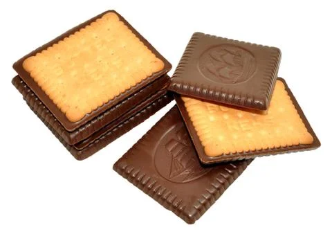Chocolate Covered Biscuits Stock Photos