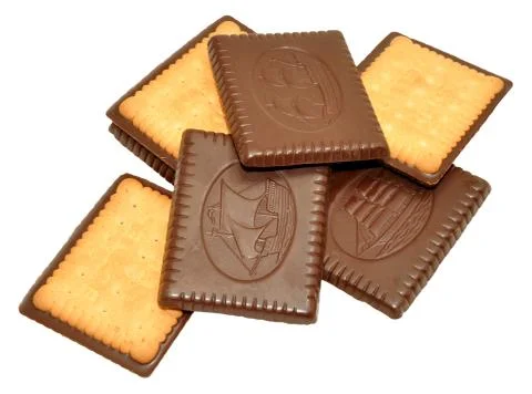 Chocolate Covered Biscuits Stock Photos