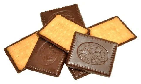 Chocolate Covered Biscuits Stock Photos