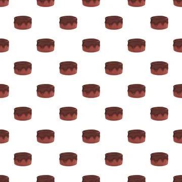 Chocolate covered cakes seamless pattern design background イラスト素材