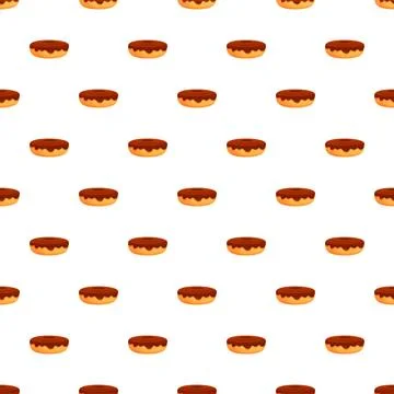 Chocolate covered donuts creating a sweet pattern 스톡 일러스트