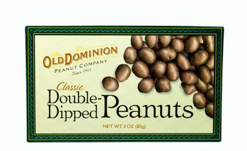 Chocolate covered peanuts 库存照片