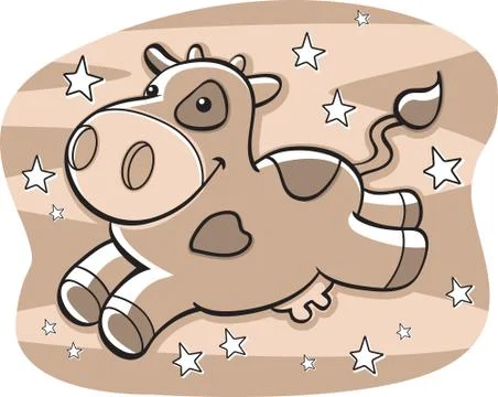 Chocolate Cow Stock Illustration