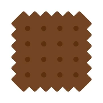 Chocolate cracker vector flat isolated Stock Illustration