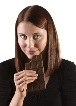 Chocolate craving Stock Photos