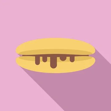 Chocolate cream dripping from a delicious eclair pastry illustration Stock Illustration