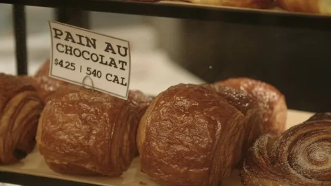Chocolate Croissant Stock Footage 118835014