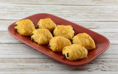 Chocolate croissants Foto stock
