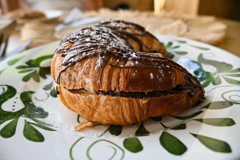 Chocolate crossaint Stock Photos