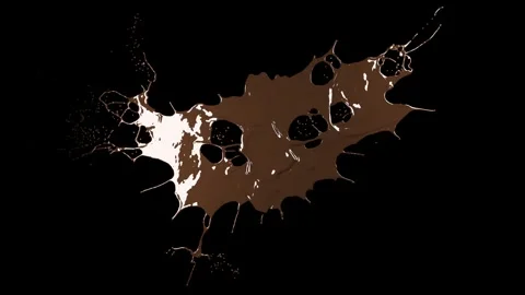 Chocolate crown splash2 thin Stock Footage 340822493