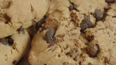 Chocolate crumbs in cookie structure 4K sliding video Video stock 196849969