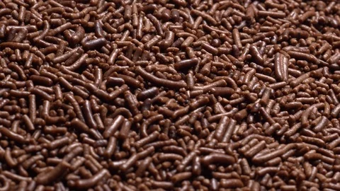 Chocolate crumbs in rotation. Stock Footage 99290279