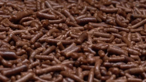 Chocolate crumbs in rotation. Stock Footage 99290843