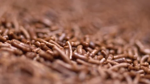 Chocolate crumbs in rotation. Stock Footage 99290995