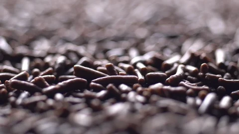 Chocolate crumbs in rotation. Stock Footage 99291267