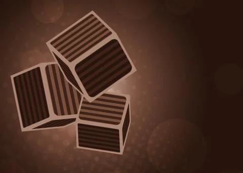Chocolate cubes Stock Illustration