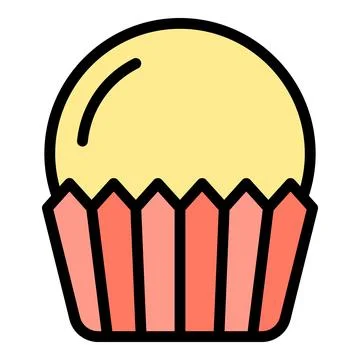 Chocolate cupcake icon vector flat 스톡 일러스트