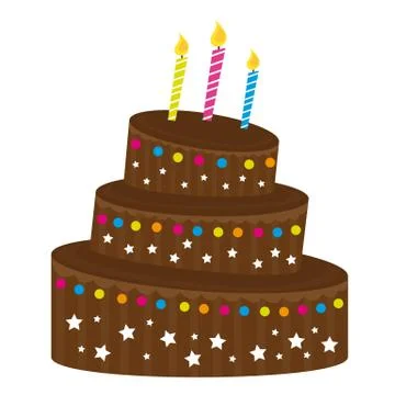 Chocolate cupcake over white background. vector illustration Ilustração Stock