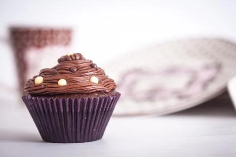 Chocolate cupcake Stock Photos
