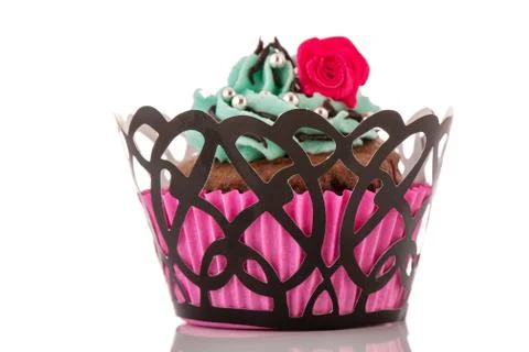 Chocolate cupcake Stock Photos