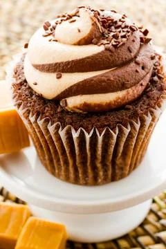 Chocolate cupcake Stock Photos