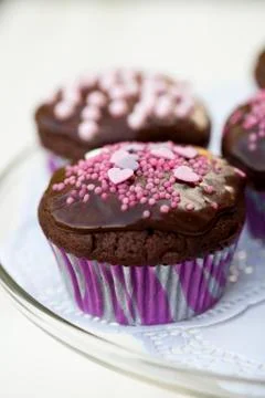 Chocolate cupcakes Foto stock