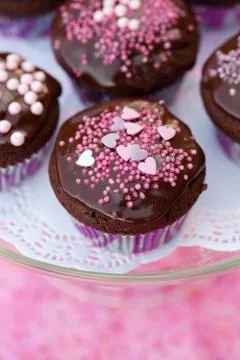 Chocolate cupcakes Foto stock