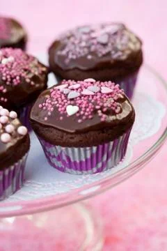 Chocolate cupcakes Foto stock