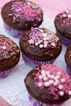 Chocolate cupcakes Foto stock