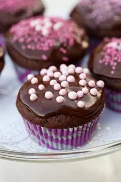 Chocolate cupcakes Foto stock
